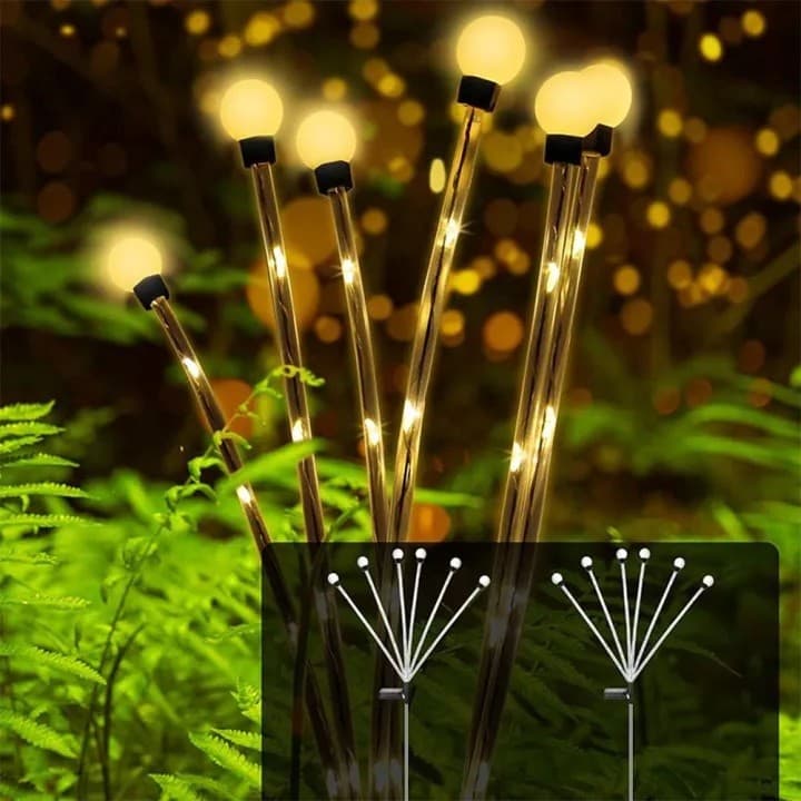 2 Piece Solar Decor Light Outdoor Waterproof Garden Sunlight Powered Lights view 1
