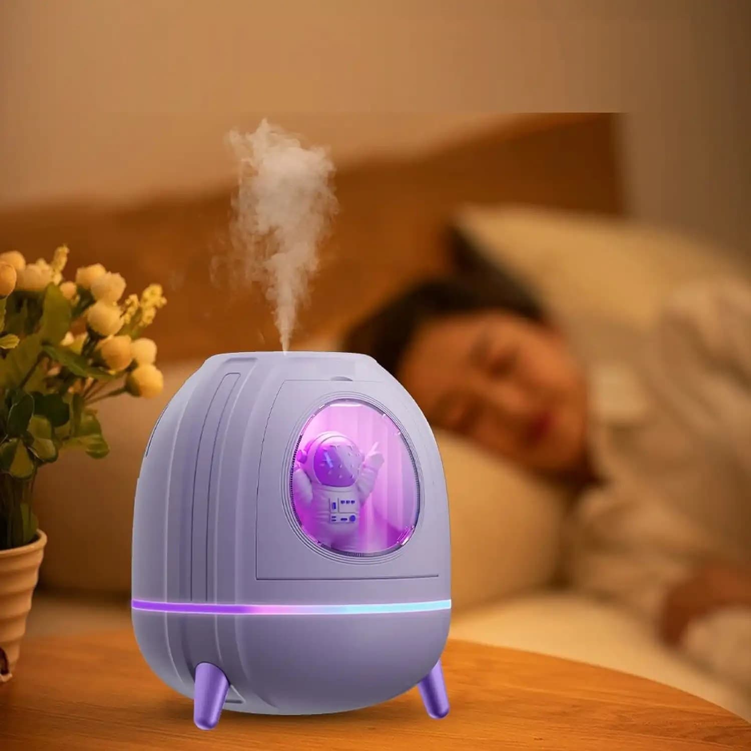 250ml Mini USB Astronaut Humidifier With 7 Colors LED Night Light view 1