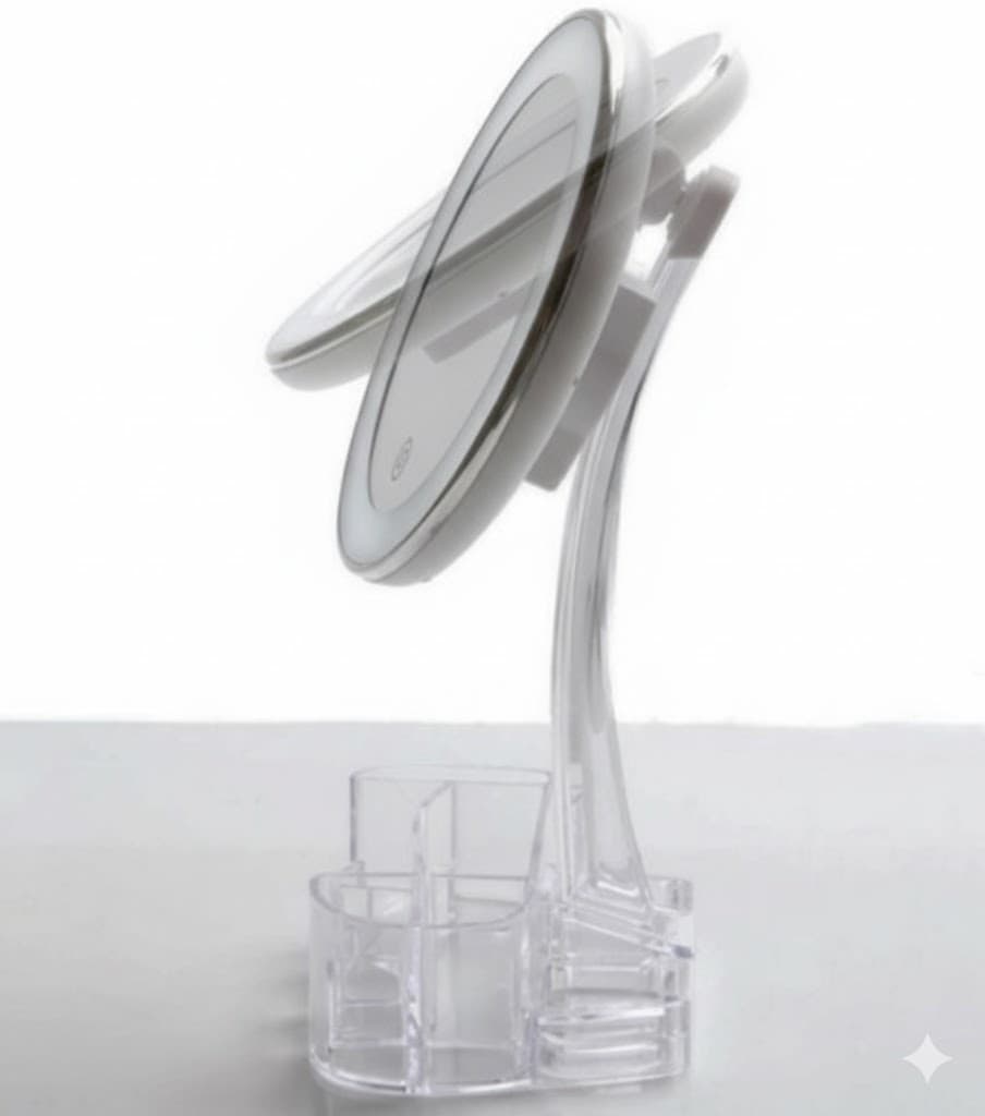 26 LED Illuminated Cosmetic Mirror With 90° Rotation view 2