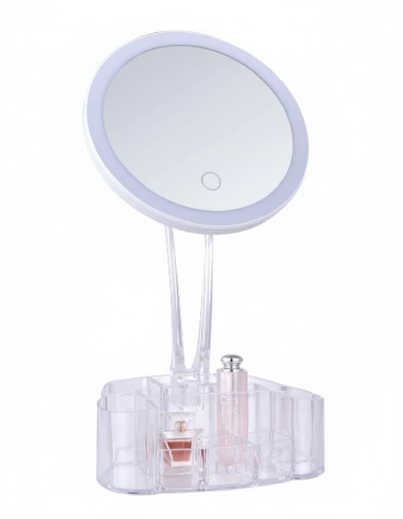 26 LED Illuminated Cosmetic Mirror With 90° Rotation view 4