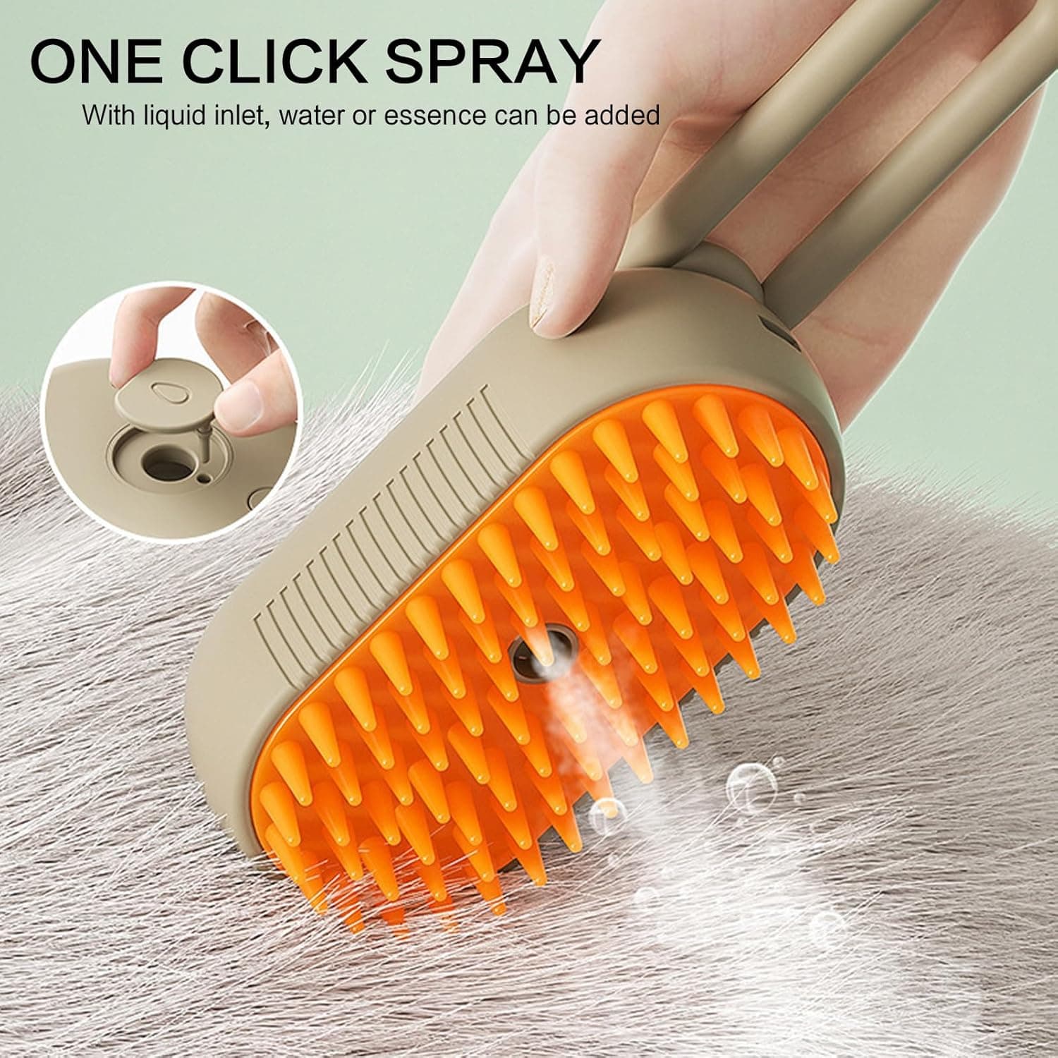 3 In 1 Electric Spray Pet Brush For Cats Removes Floating Hair Cleans And Massages view 2