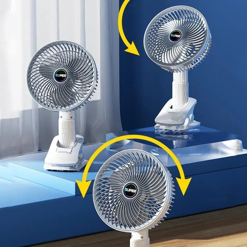 3 Speeds Quiet Portable USB Desk Clip Fan view 3