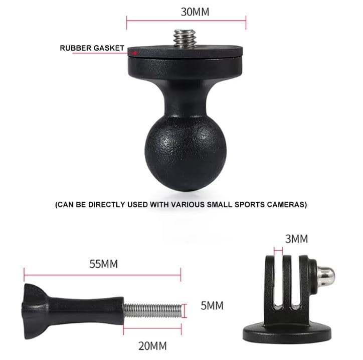 360° Metal Motorcycle Bike Action Camera Holder Mirror Mount view 3