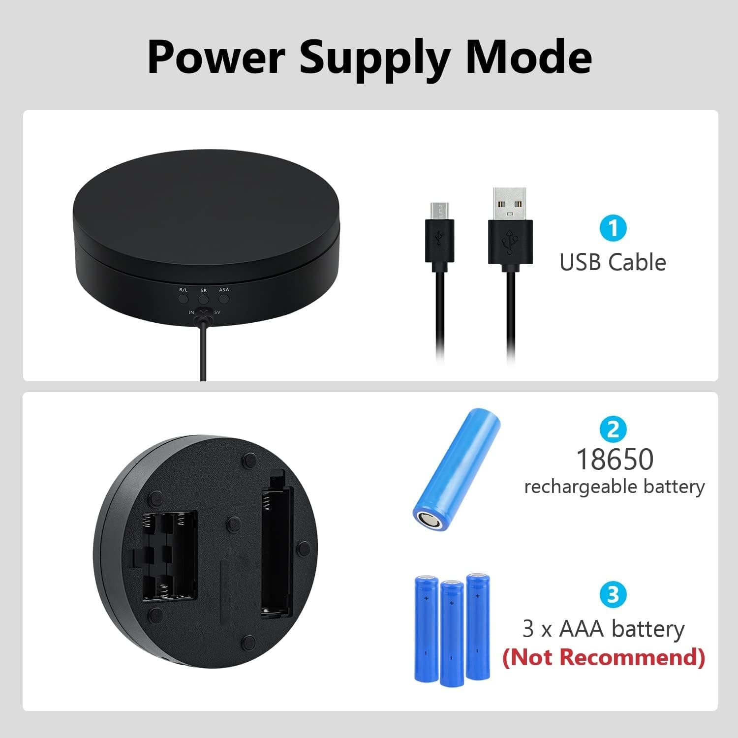 360° Motorized Rotating Display Stand 15CM Electric Turntable view 5