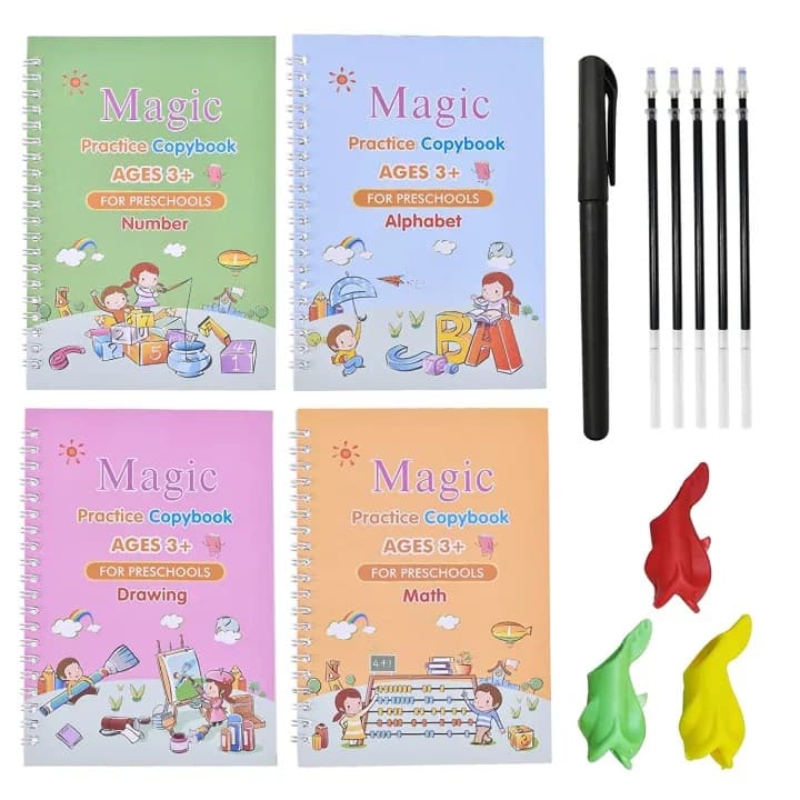 4 Pack Magic Handwriting Practice Copybook For Kids view 2