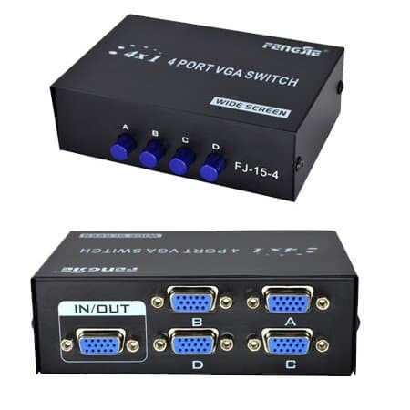 4 Port VGA Switch 4 In 1 Out view 1