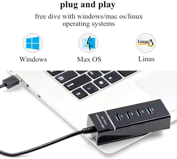 4 Ports USB Hub view 2