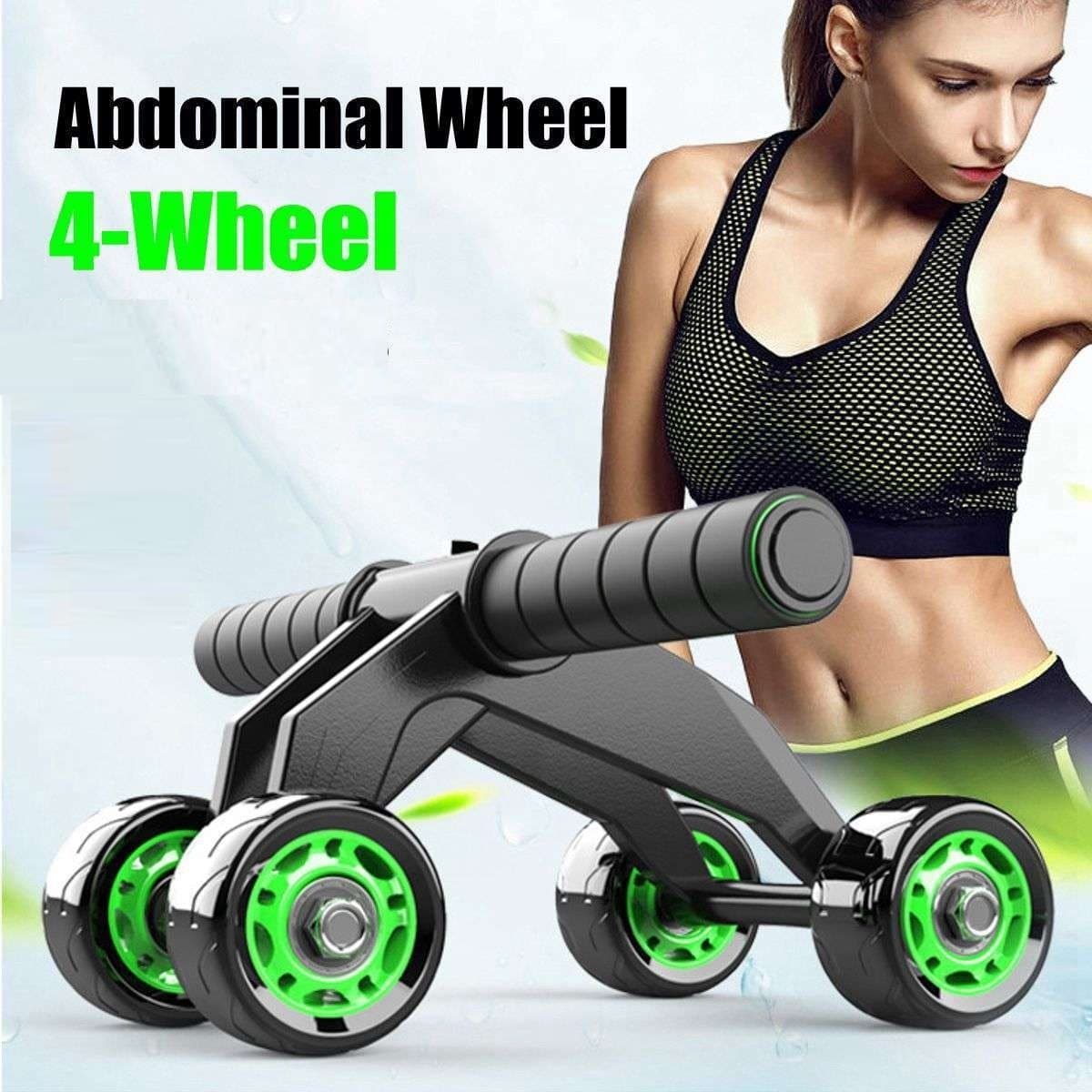4-Wheel Abdominal Trainer Ab Wheel Core & Full Body Fitness Roller view 1