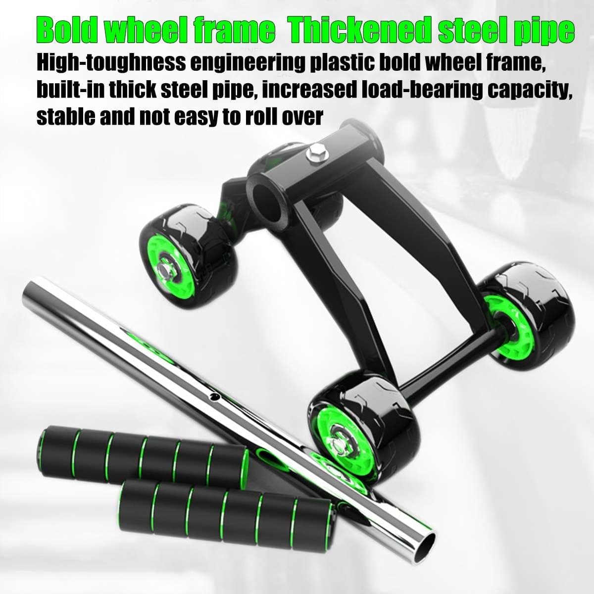 4-Wheel Abdominal Trainer Ab Wheel Core & Full Body Fitness Roller view 3