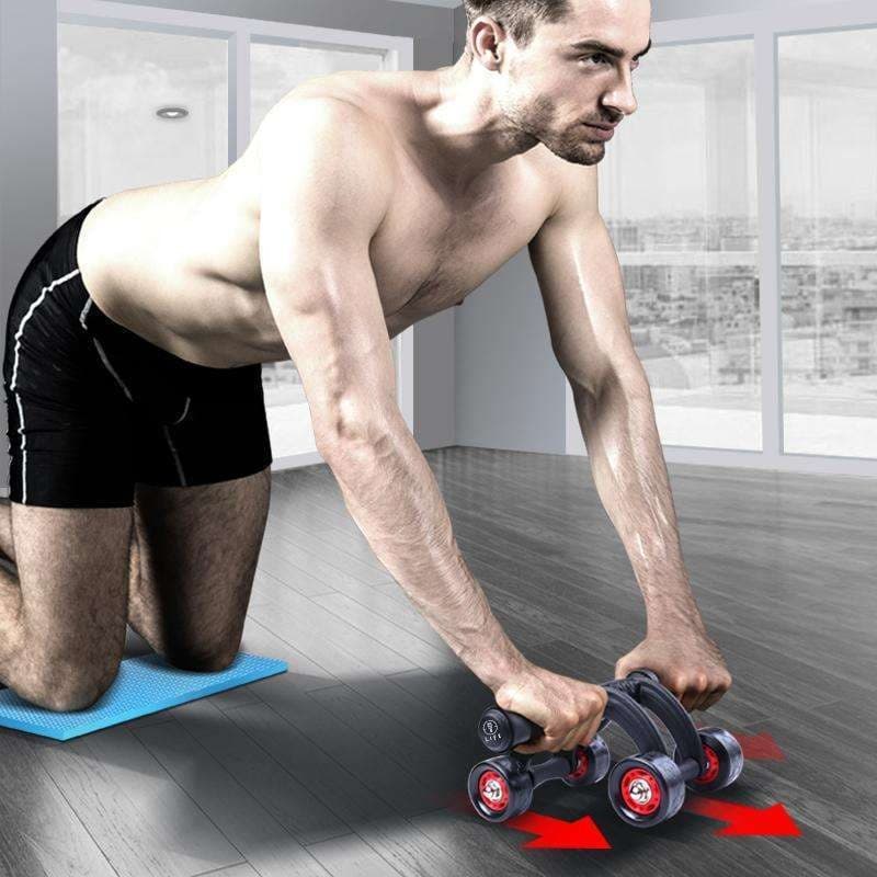 4-Wheel Abdominal Trainer Ab Wheel Core & Full Body Fitness Roller view 4