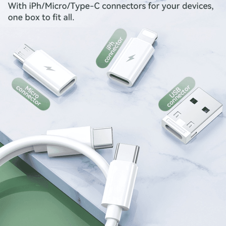 60W Multi Function Hidden Fast Charging Cable Set With Box view 2