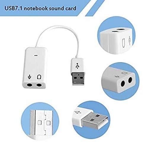 7.1 Channel USB External Sound Card Audio Adapter With Mic view 2