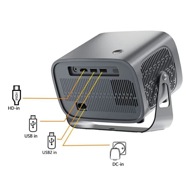A10 HD Mini Portable Projector With Electric Focus Adjustment For Home Entertainment view 4
