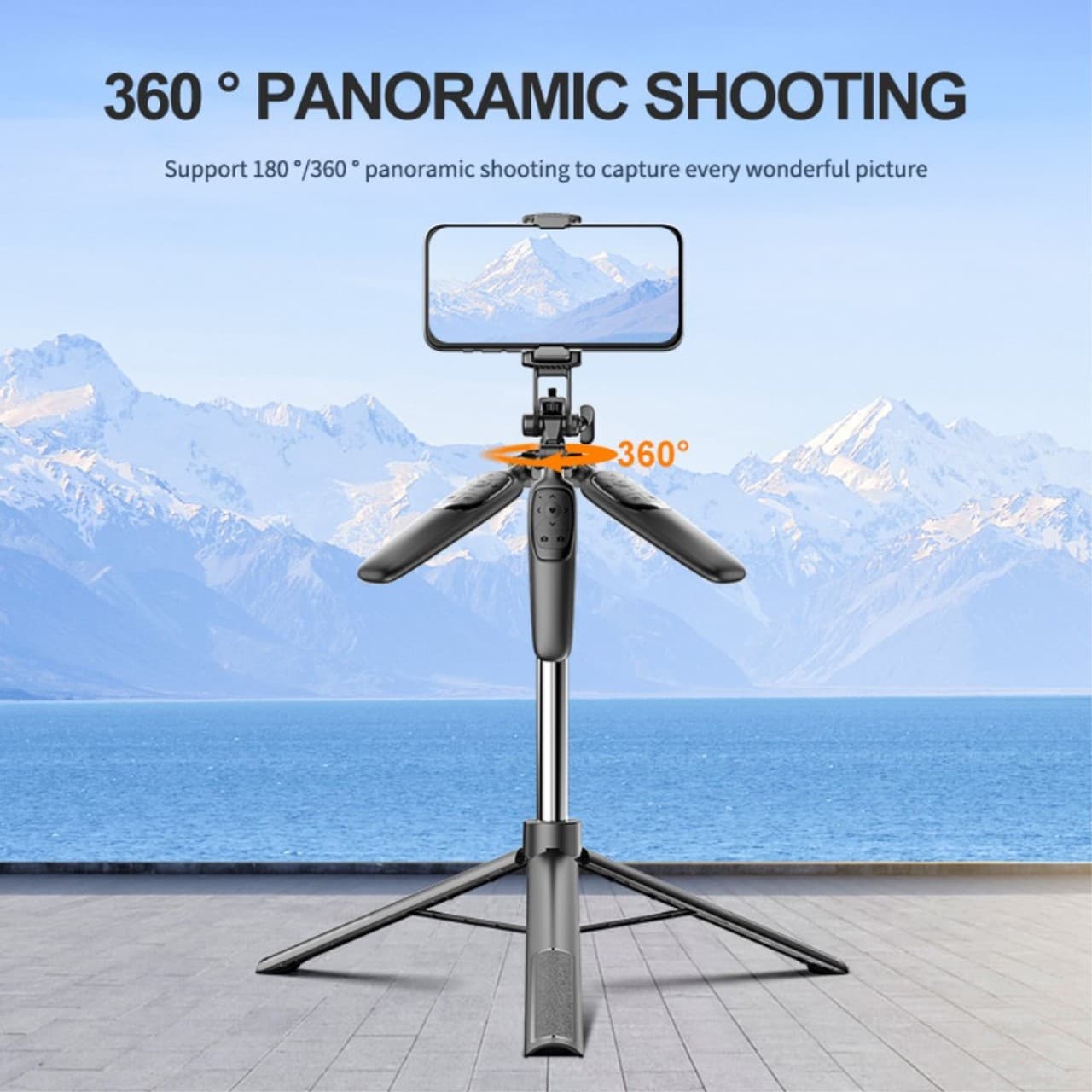 A36 1.6m Extendable Selfie Stick Mobile Stand Tripod With Bluetooth Remote view 4