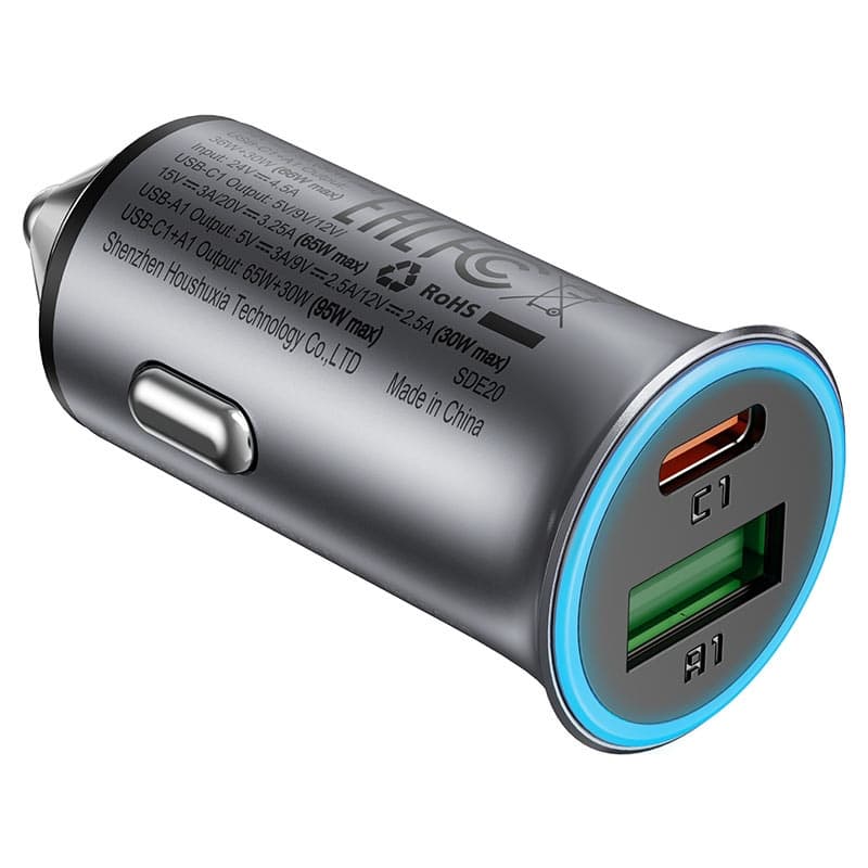 Acefast B16 95W Fast Charge Car Charger (1xUSB-C + 1xUSB-A) view 2
