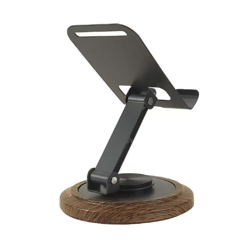 Adjustable Folding Wood Design Base Mobile Stand view 3