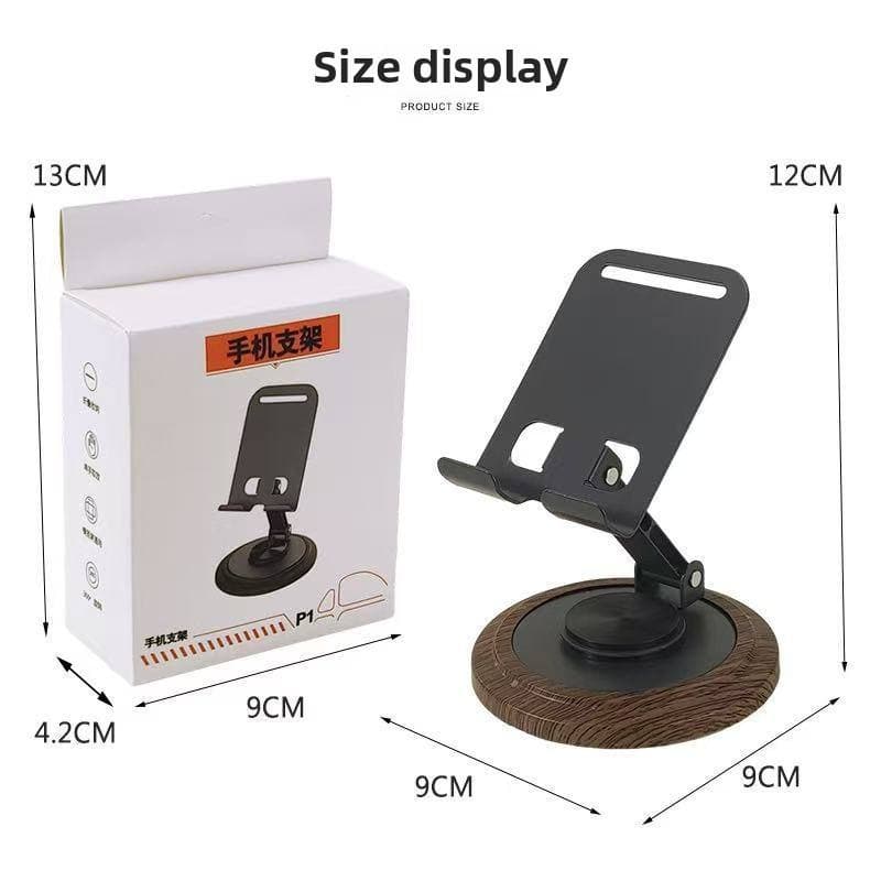 Adjustable Folding Wood Design Base Mobile Stand view 5
