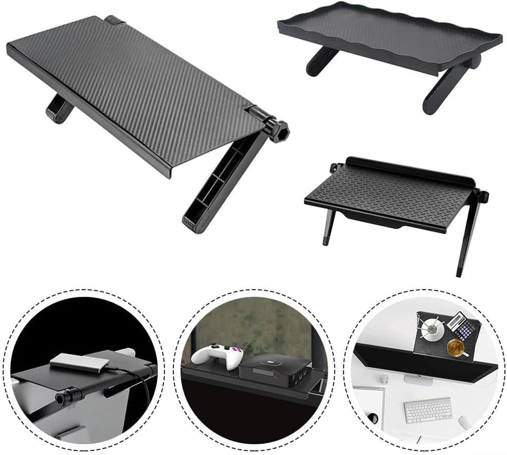 Adjustable Monitor TV Top Shelf & Stand Rack - Tool Free Organizer view 4