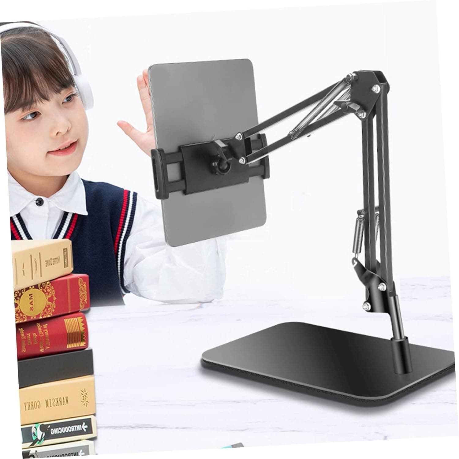 Adjustable Rotating Cellphone And Tablet Holder Stand For Desk 360° Rotation Mobile Phone Mount view 2