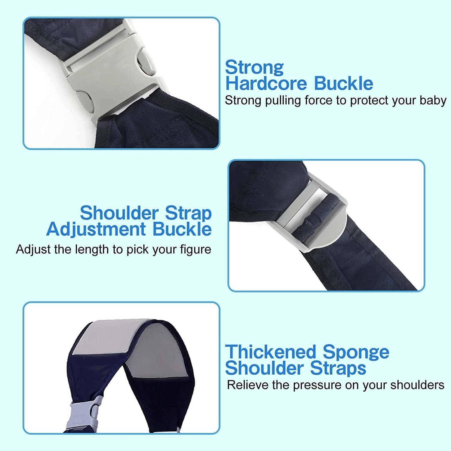 Adjustable Shoulder Strap Baby Sling Carrier Wraps Carrier view 4