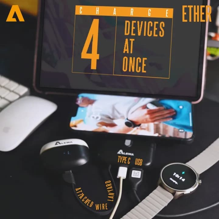 Alewa Ether Wireless 10000mAh Powerbank Rapid 2x Recharge view 4