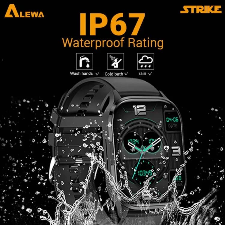 Alewa Strike Amoled Smartwatch 2.01″ Large Display Bluetooth Calling IP67 WaterProof Metal Body view 4