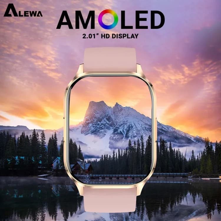 Alewa Strike Amoled Smartwatch 2.01″ Large Display Bluetooth Calling IP67 WaterProof Metal Body view 3
