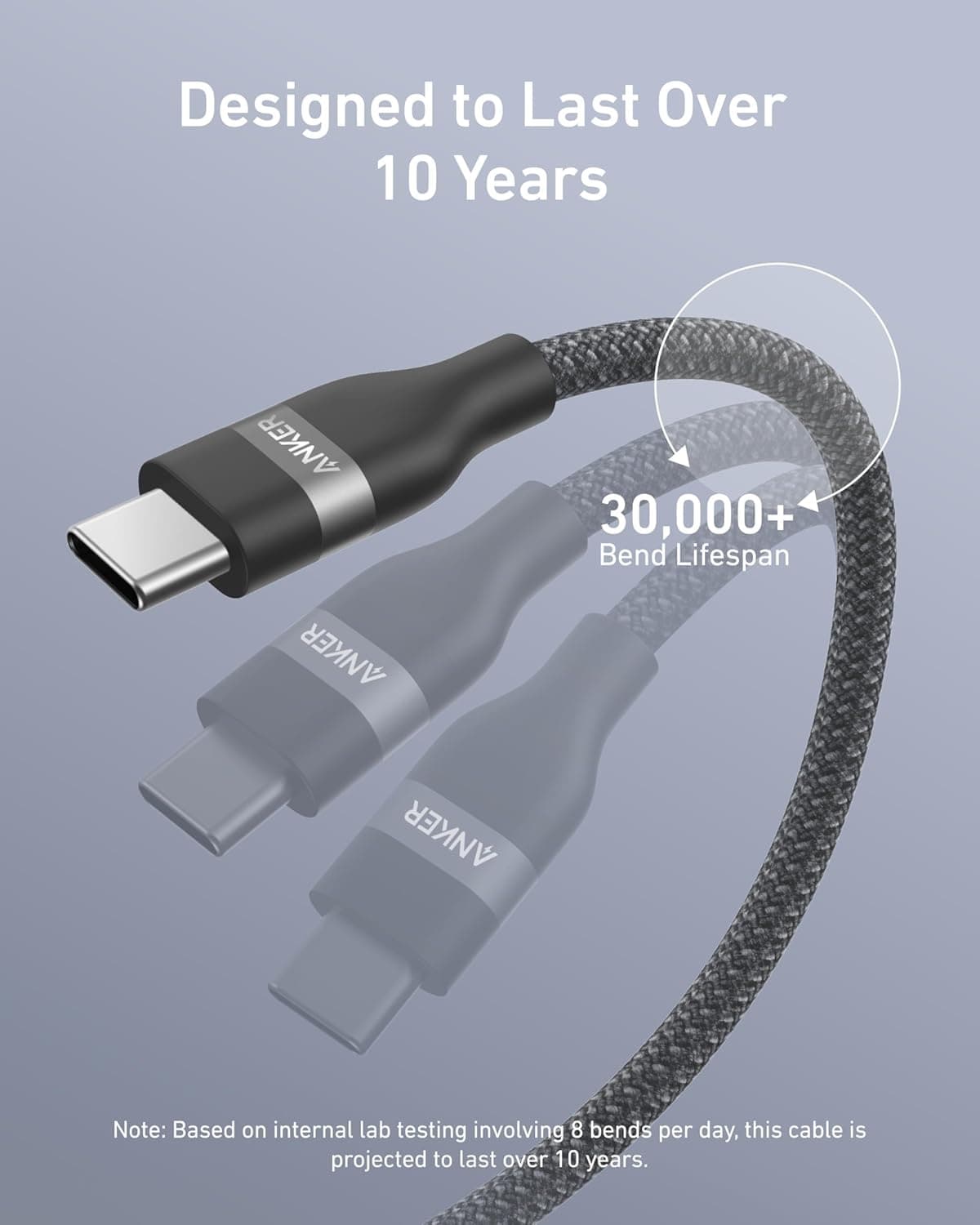 Anker A82E2 USB-C To USB-C 240W Braided Cable 1 Meter view 3