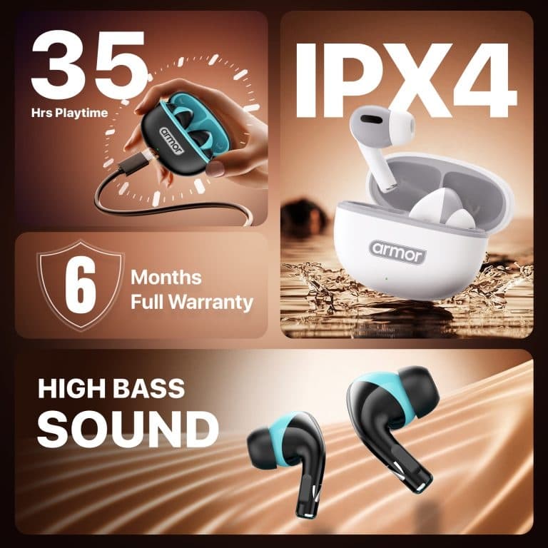 Armor AR BUDS 170 True Wireless Earbuds With High Bass & 35-Hour Playtime view 4