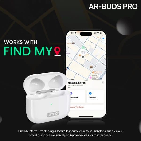 Armor Buds Pro Wireless Earbuds with Active Noise Cancellation (ANC) & Quad Mic ENC view 5