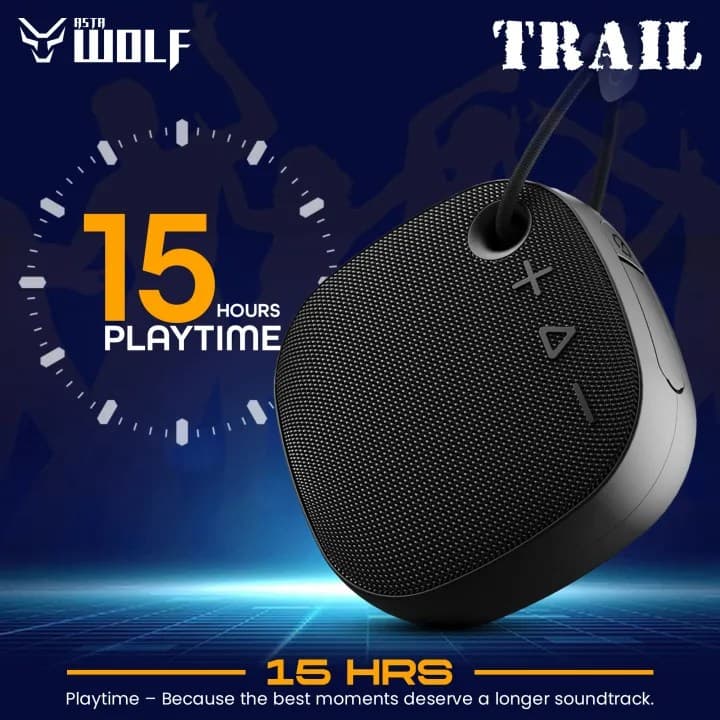 Asta WOLF TRAIL Bluetooth Speaker 15 Hours Playtime IPX4 Water Resistance view 2