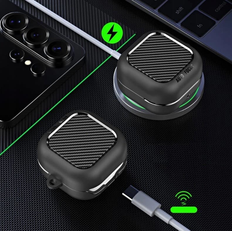 Auto Focus Protective Case For Samsung Galaxy Buds 4 / Buds 4 Pro With Carabiner view 4