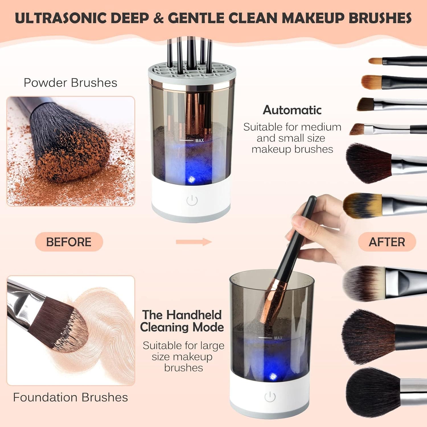 Automatic Electric Makeup Brush Cleaner Machine view 2