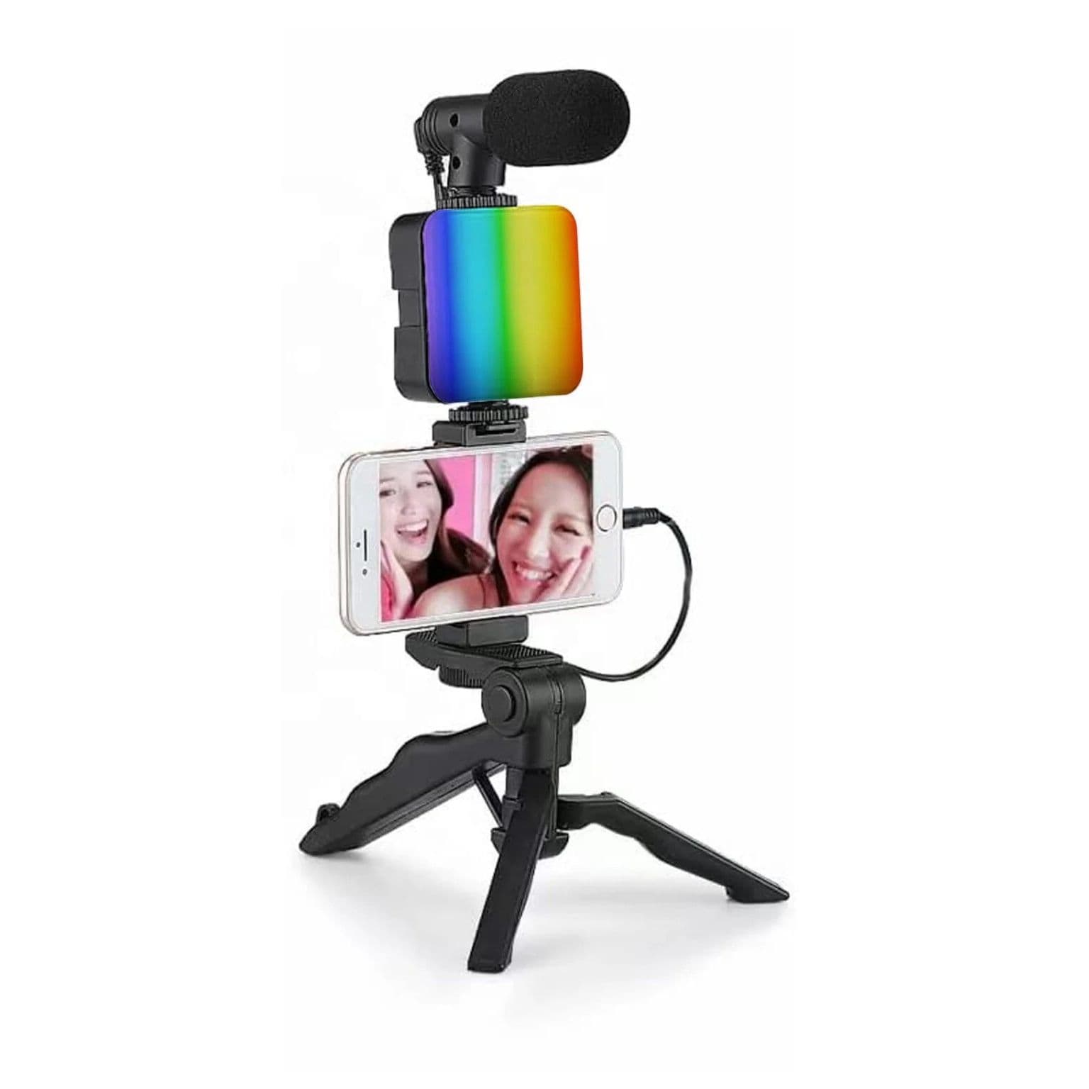 AY49 RGB Smartphone Vlogging Kit Tripod With LED Light view 2