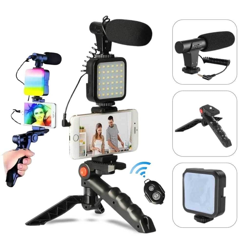 AY49 RGB Smartphone Vlogging Kit Tripod With LED Light view 3