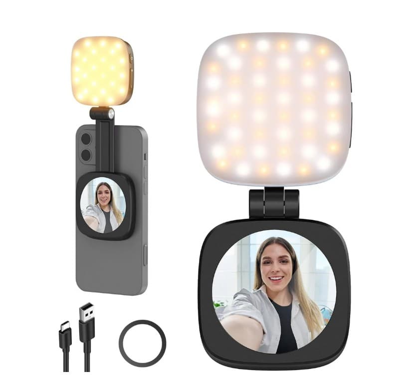 B13 MagSafe Magnetic Selfie Light With Mirror Folding LED Light For Phone & Video Calls view 1