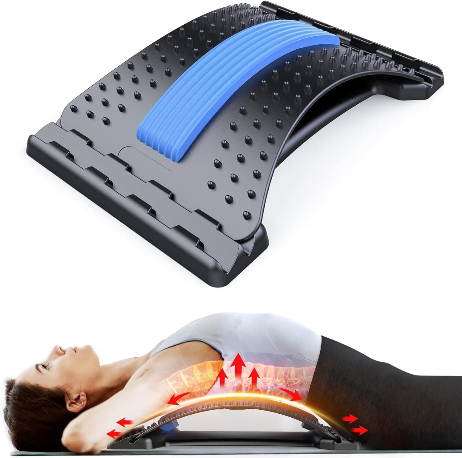 Back Stretcher For Back Pain Relief 3 Level Adjustable view 1