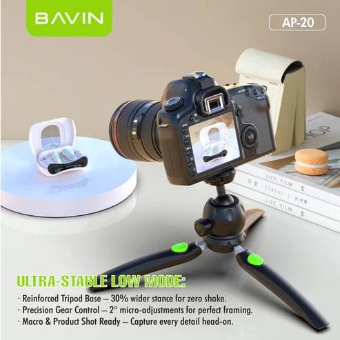BAVIN AP20 Mini Portable Tripod Stand For Smartphones Cameras & Telescopes view 3