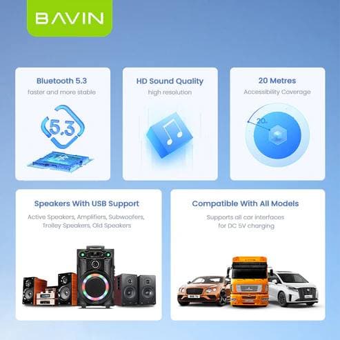 BAVIN OTG10 Wireless Bluetooth Audio Music Receiver Adapter view 6