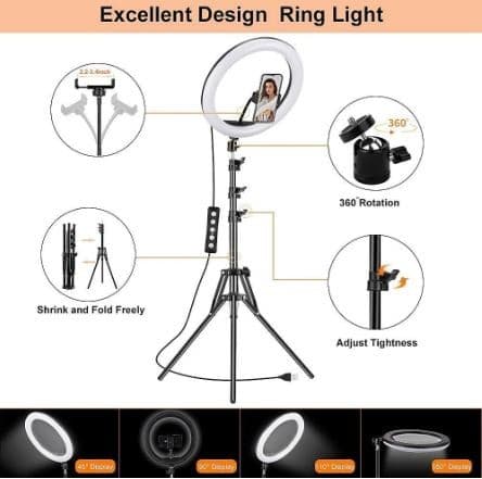 BD 360 Ring Light 36 CM With 7 Feet Tripod Stand And Mobile Holder Tiktok Light view 4