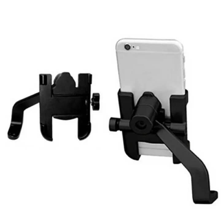 Bike Scooter Mirror Mobile Holder Full Metal Body Phone Holder view 2