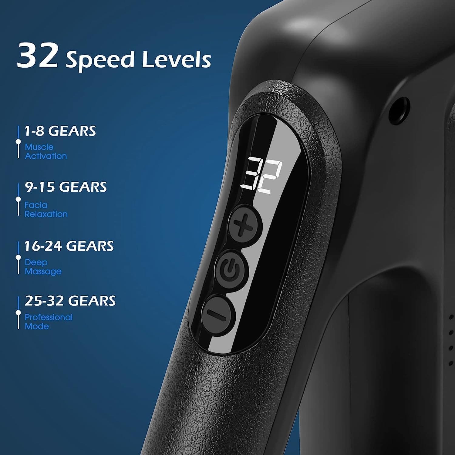 Blueidea LCD Display Power Pro Facial Massage Deep Muscle Massager view 2
