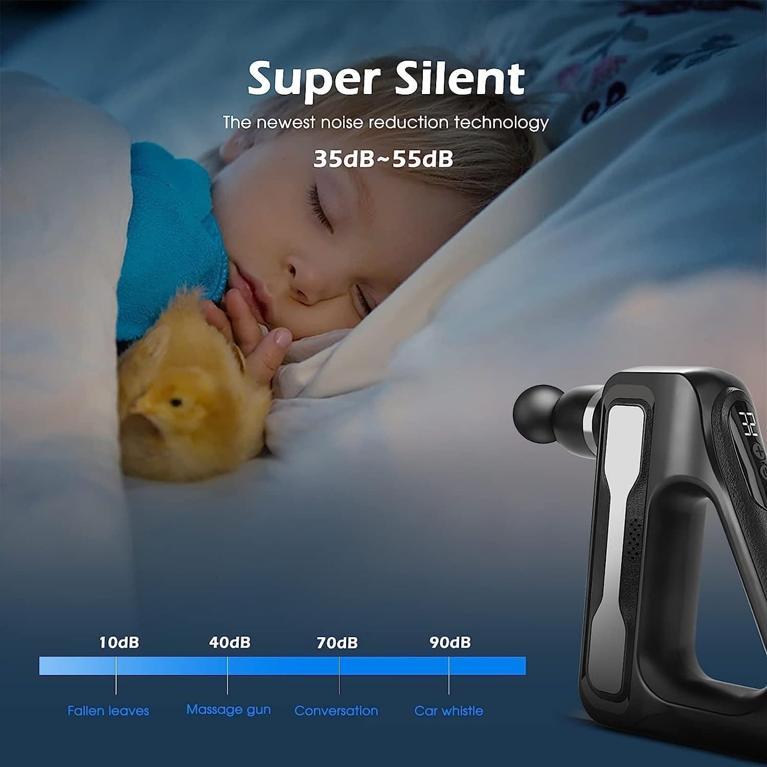 Blueidea LCD Display Power Pro Facial Massage Deep Muscle Massager view 3