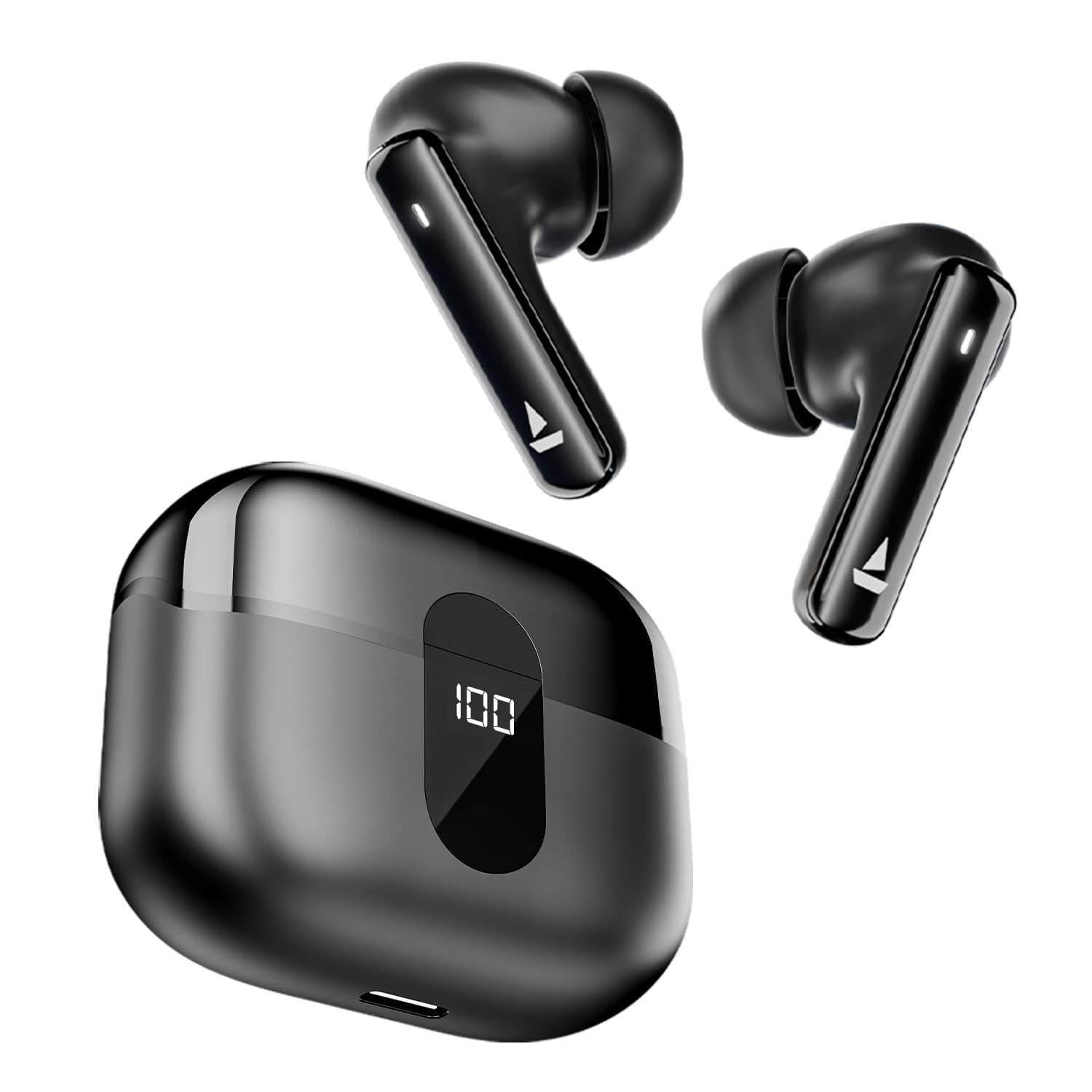 boAt Airdopes 121 Pro Plus TWS Earbuds 100H Playtime 4 Mics ENx Fast Charging LED Display Low Latency view 1