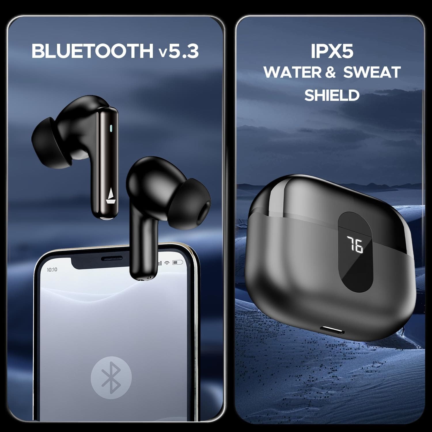 boAt Airdopes 121 Pro Plus TWS Earbuds 100H Playtime 4 Mics ENx Fast Charging LED Display Low Latency view 4