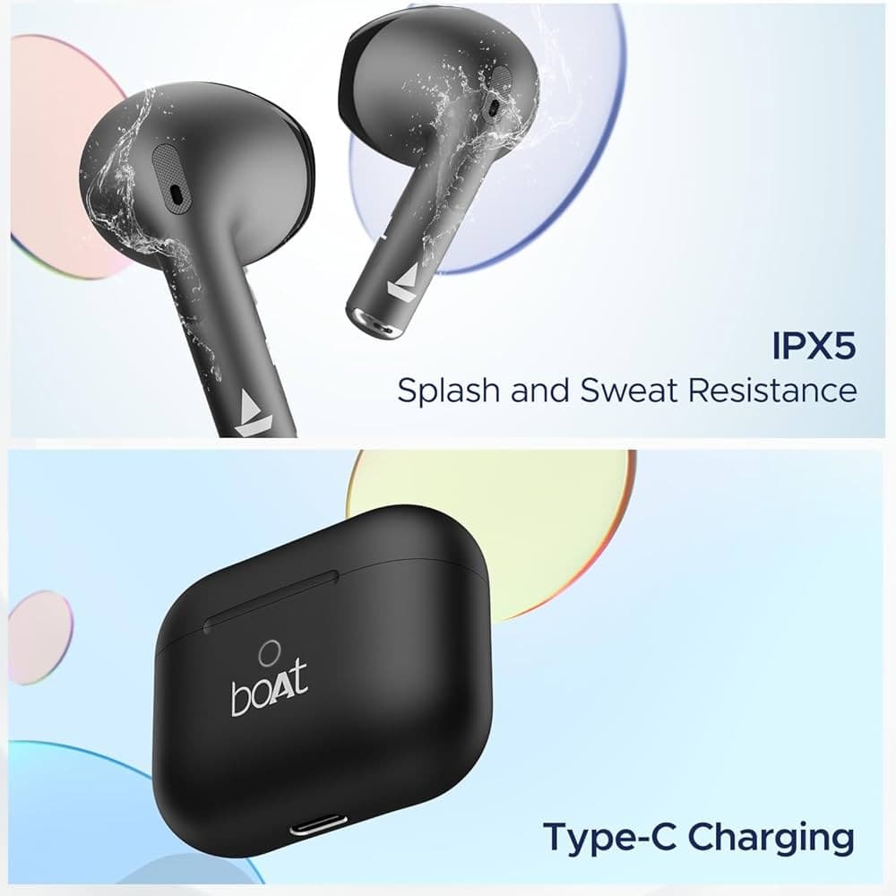 boAt Airdopes Joy True Wireless Earbuds with 35H Playtime, ENx Mic, BEAST Mode & IPX5 Rating view 2