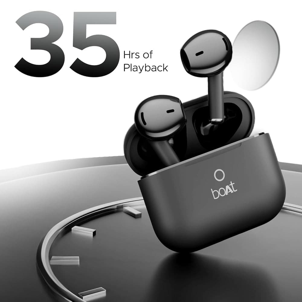 boAt Airdopes Joy True Wireless Earbuds with 35H Playtime, ENx Mic, BEAST Mode & IPX5 Rating view 3
