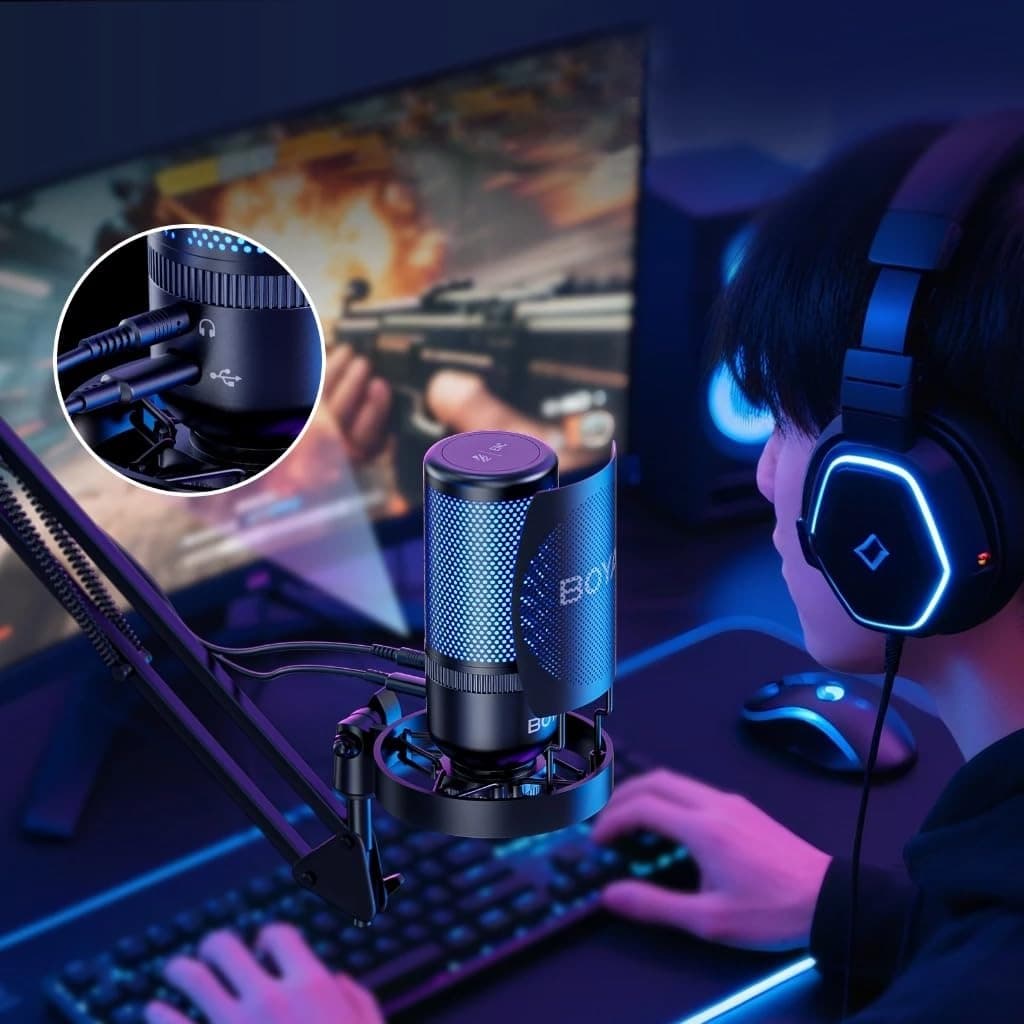 BOYA K3 RGB USB Type-C Microphone For Streaming, Gaming, Podcasting & Voice Over view 2