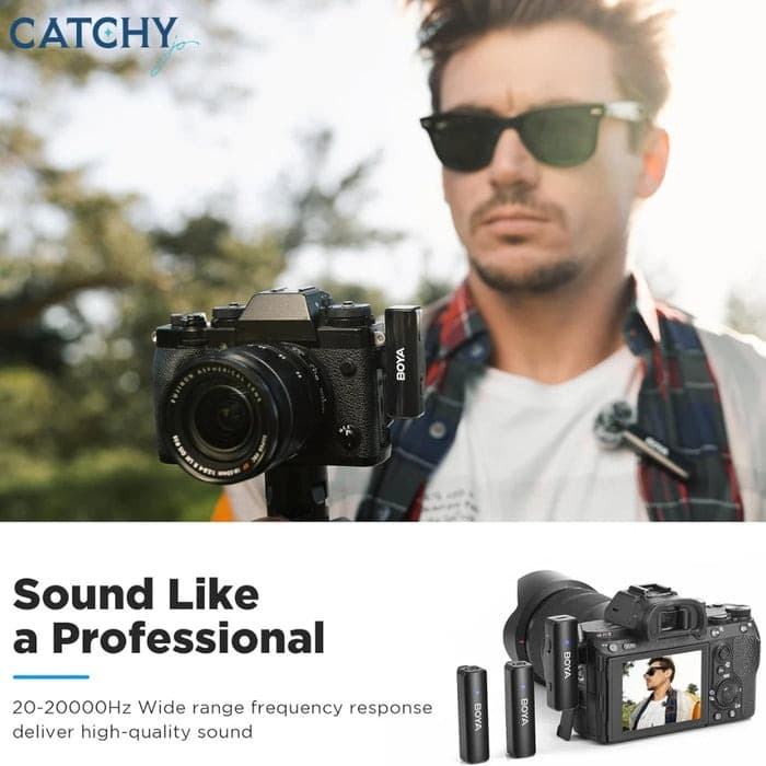 BOYA LINK Wireless Clip-On Digital 2.4GHz Microphone System view 3