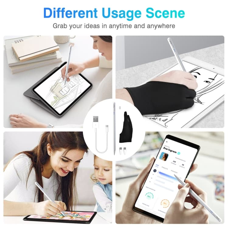 BP16AP Bluetooth Rechargeable iOS Stylus Pen Pencil With Palm Rejection view 4